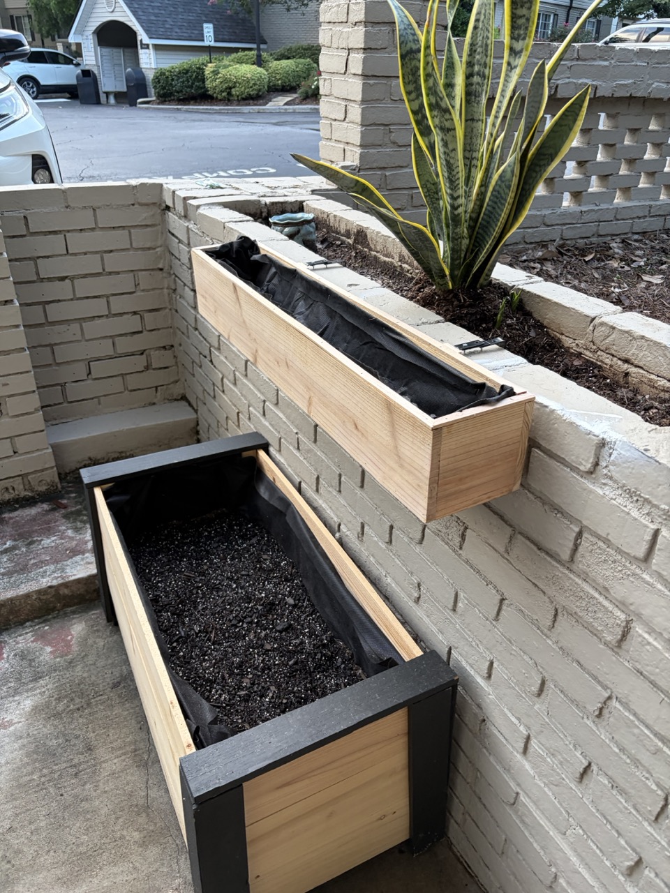 Cedar Hanging Planter Wall
